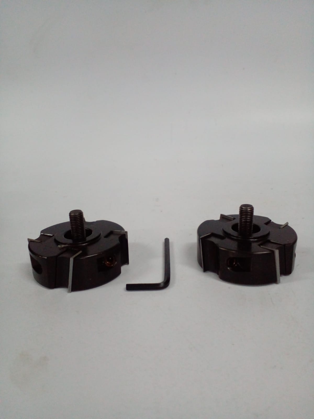 Vista 2 de Set de 2 fresas para pegadora de canto con eje HSK 25R - Ø 70 x 25 - Z4 DX/SX - (con insertos) FREZITE