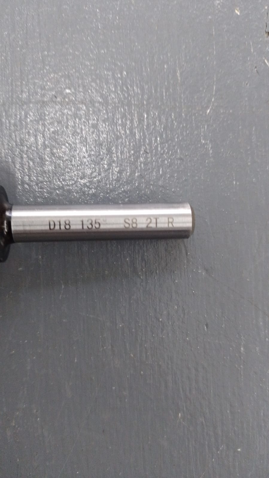 Vista 2 de Fresa MD para alucobond Ø18 x 60 x S= 8 x 135º